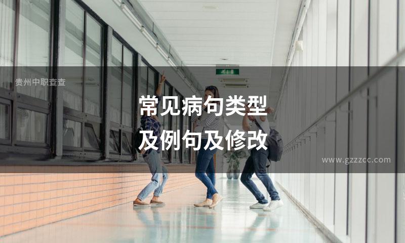 常见病句类型及例句及修改
