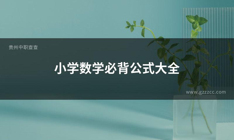 小学数学必背公式大全