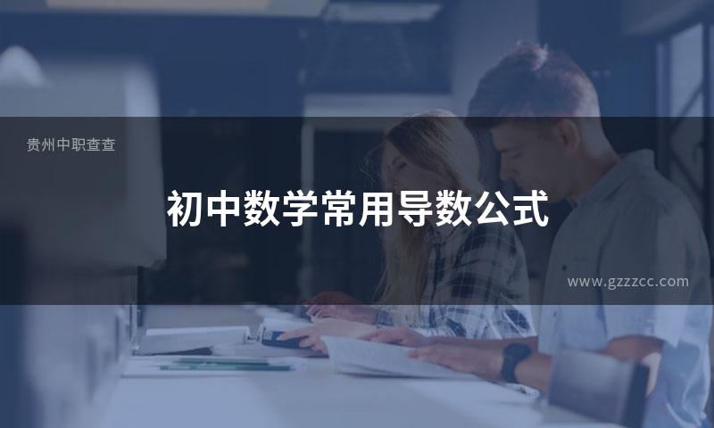 初中数学常用导数公式