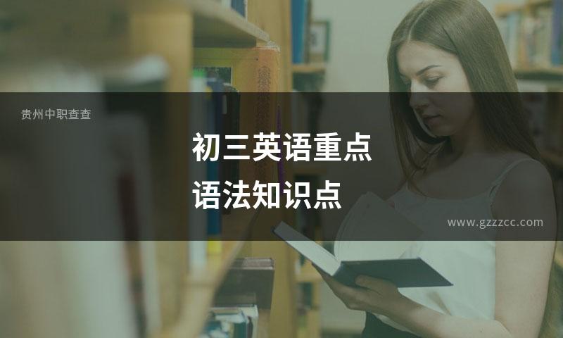 初三英语重点语法知识点