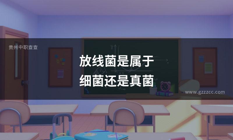 放线菌是属于细菌还是真菌