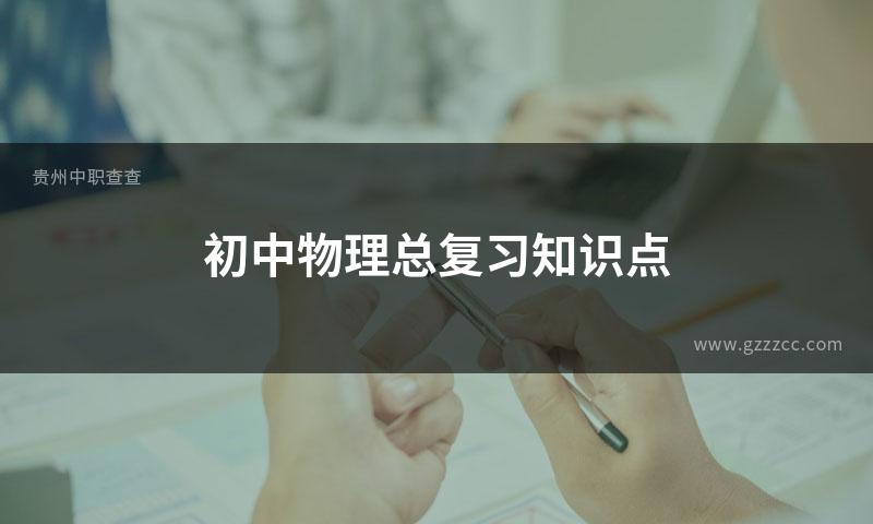 初中物理总复习知识点