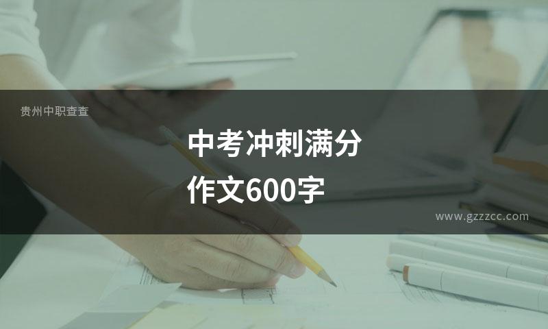中考冲刺满分作文600字