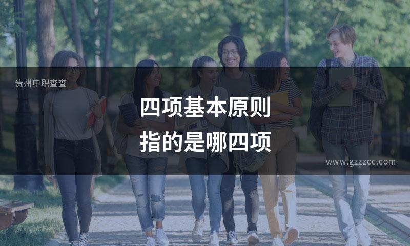 四项基本原则指的是哪四项