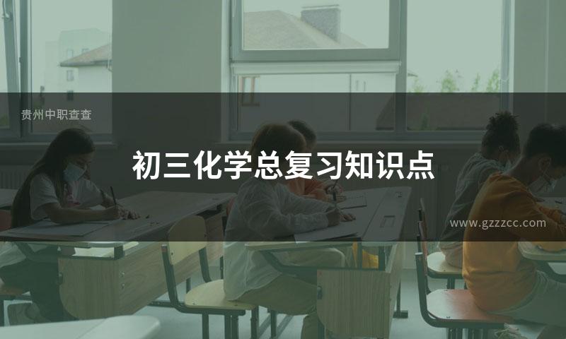 初三化学总复习知识点