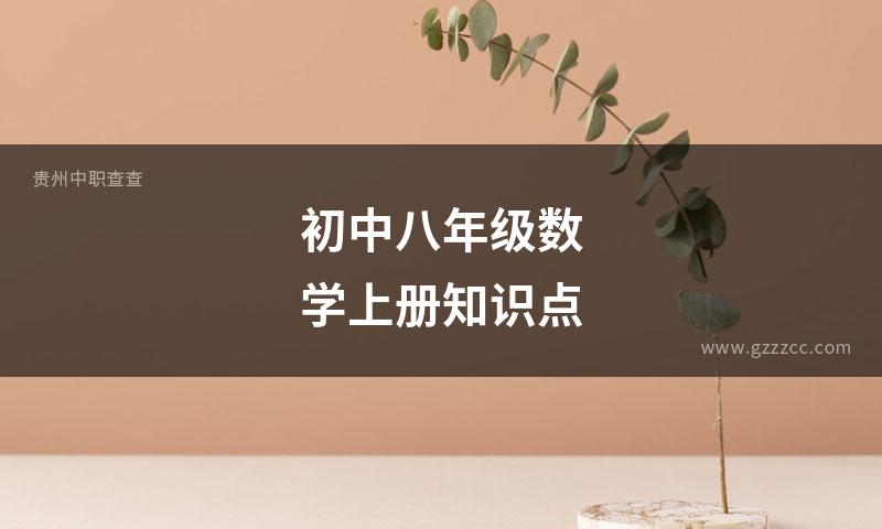 初中八年级数学上册知识点