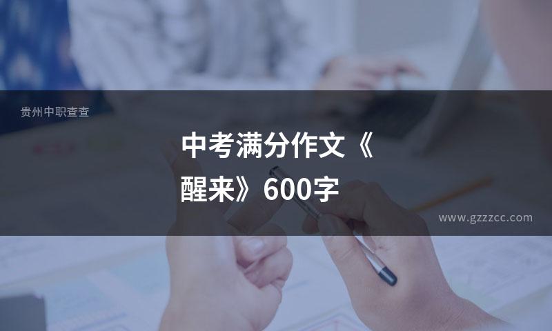 中考满分作文《醒来》600字