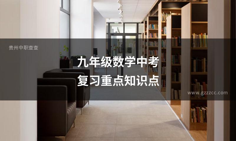 九年级数学中考复习重点知识点