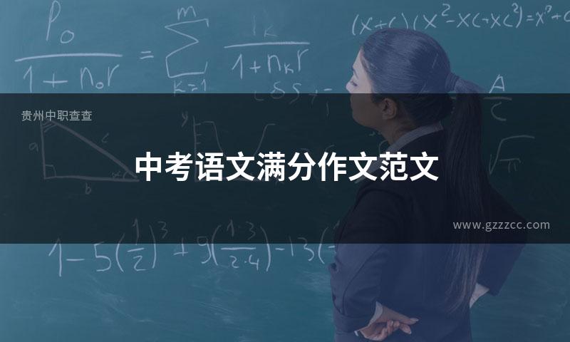 中考语文满分作文范文