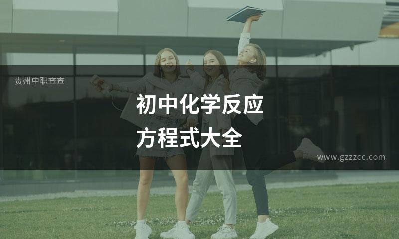 初中化学反应方程式大全