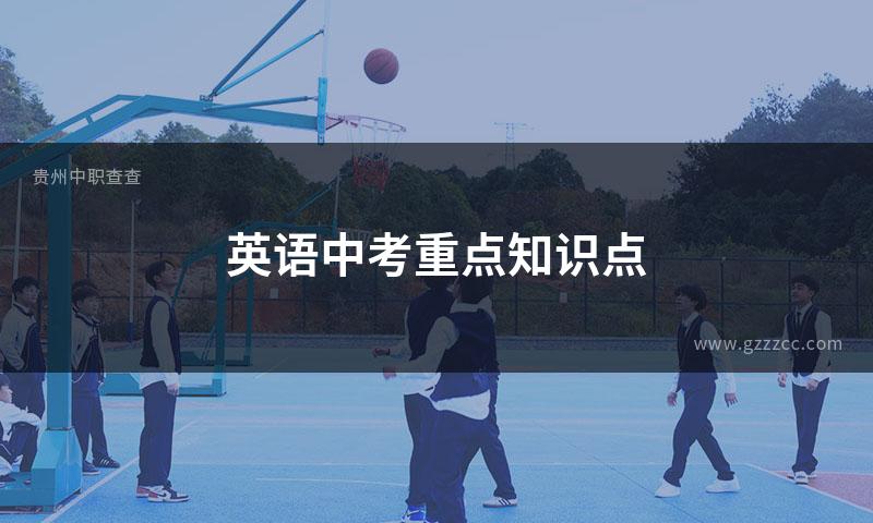英语中考重点知识点