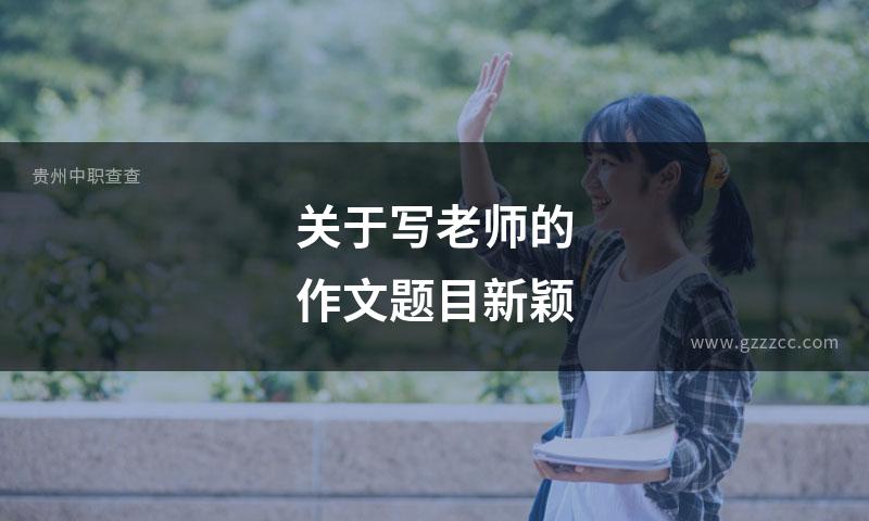 关于写老师的作文题目新颖