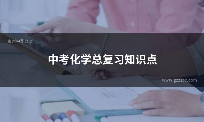 中考化学总复习知识点