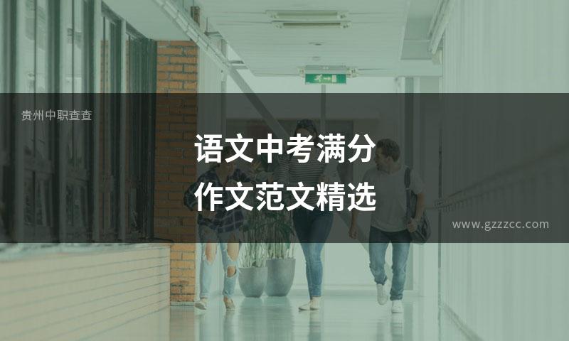 语文中考满分作文范文精选